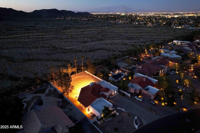 3738 E Kachina Dr, Phoenix, AZ 85044 - aerial view at dusk of a mountain view