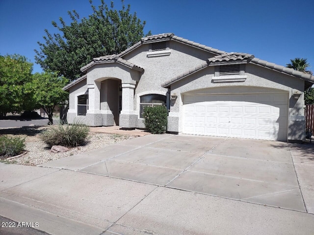 view of front of home featuring a garage