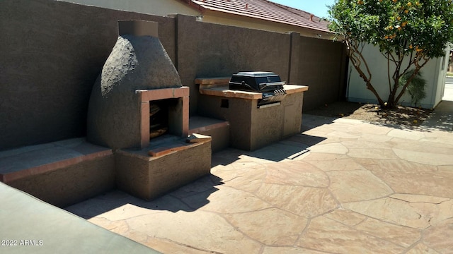 view of patio with grilling area