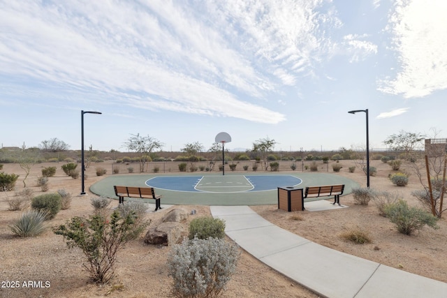 view of sport court featuring community basketball court