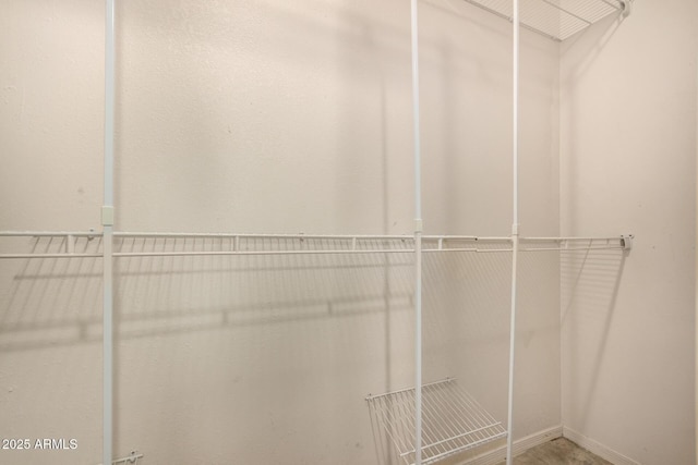 view of walk in closet