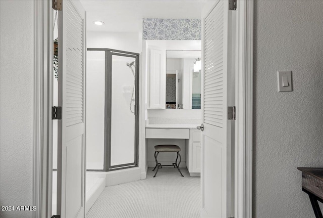 corridor with light tile patterned floors