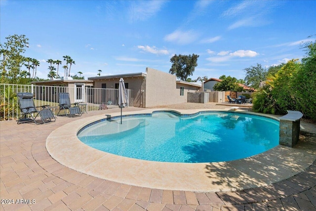 view of pool featuring a patio area