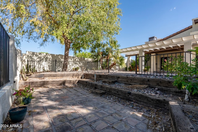 view of patio / terrace with a pergola