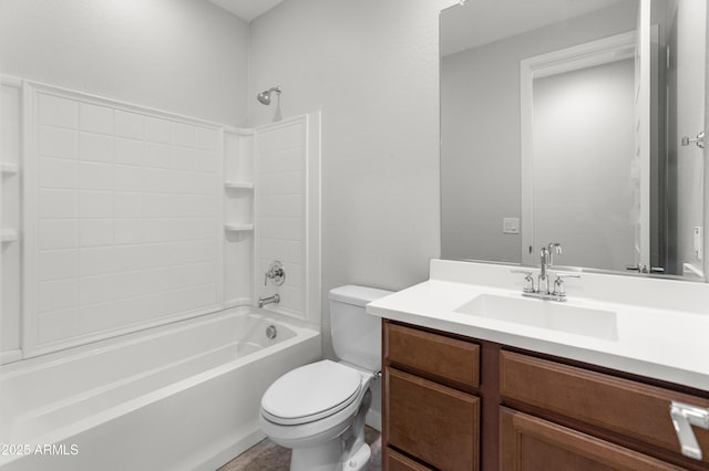 5957 N 89th Dr, Glendale, AZ 85305 - bathroom featuring toilet, vanity, and shower / bathtub combination
