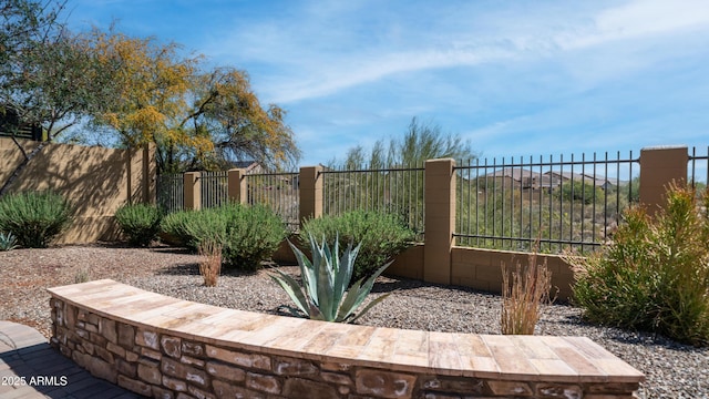exterior space with fence