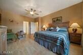 bedroom with ceiling fan