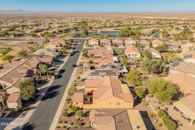 bird's eye view featuring a mountain view