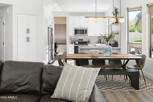 dining room featuring hardwood / wood-style floors