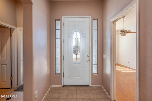 view of tiled entryway