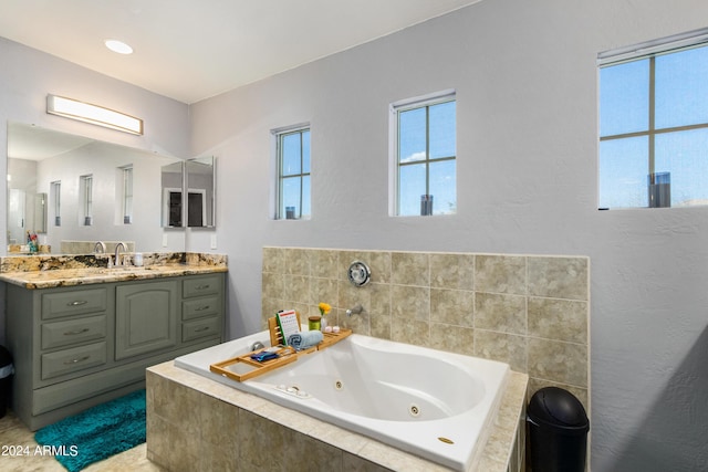 4321 E Morenci Rd, San Tan Valley, AZ 85143 - full bath featuring a jetted tub and vanity