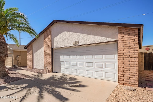 garage with driveway