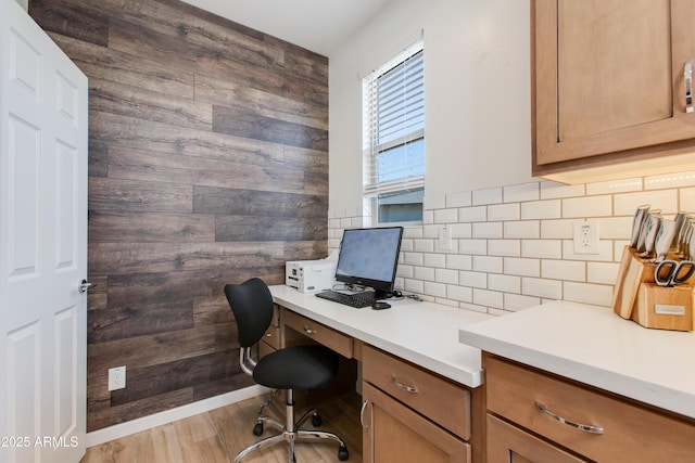 4350 Stage Stop Way, Wickenburg, AZ 85390 - office featuring wooden walls, built in study area, and wood finished floors