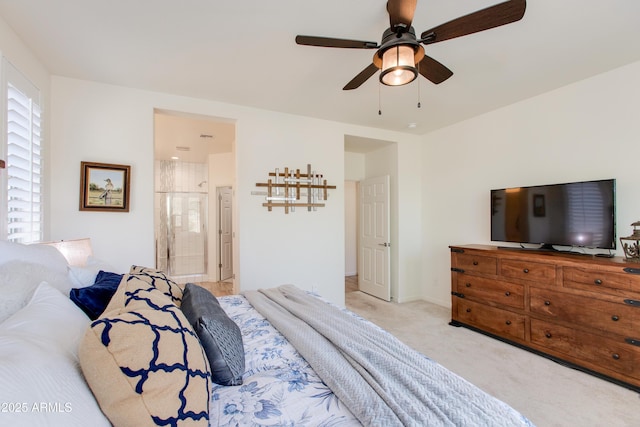 4350 Stage Stop Way, Wickenburg, AZ 85390 - bedroom with carpet floors, a ceiling fan, ensuite bath, and baseboards