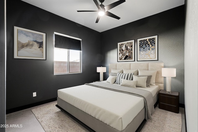 bedroom with ceiling fan