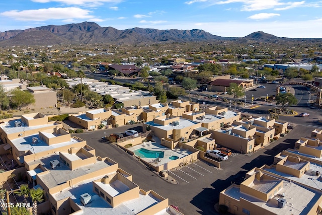 aerial view featuring a mountain view