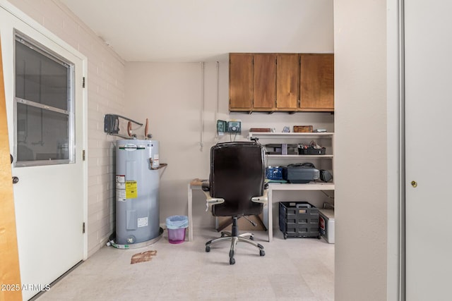 office featuring electric water heater