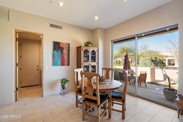 view of dining area