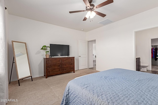 5875 N 195th Dr, Litchfield Park, AZ 85340 - carpeted bedroom featuring a ceiling fan, visible vents, and baseboards
