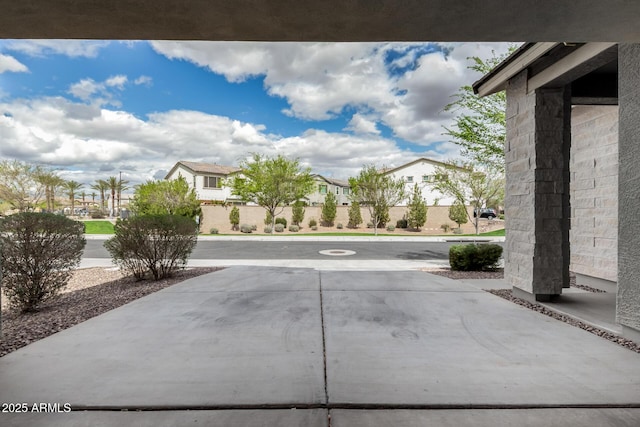 view of patio / terrace with a residential view