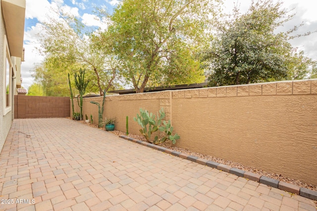 view of patio / terrace with a fenced backyard