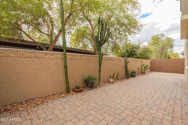 view of patio / terrace featuring a fenced backyard