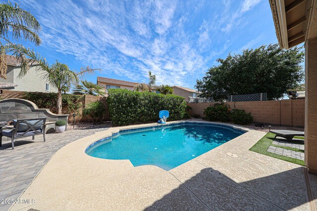2886 E Hazeltine Way, Chandler, AZ 85249 - view of pool featuring a fenced in pool, a fenced backyard, and a patio area