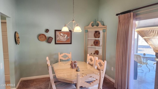 view of dining room