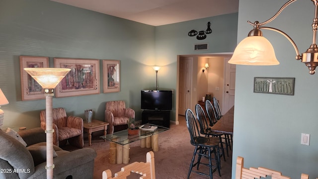 view of carpeted living room