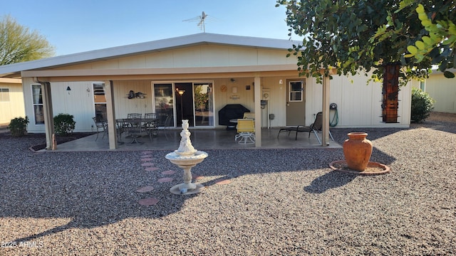 view of front of house with a patio