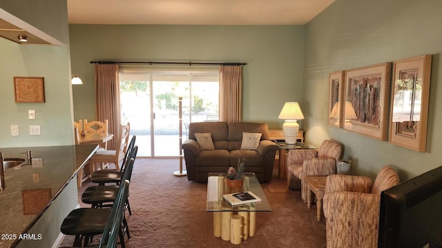 view of carpeted living room