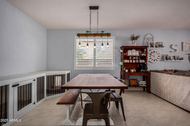 dining room featuring light tile patterned floors