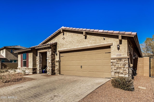 view of front of home featuring a garage