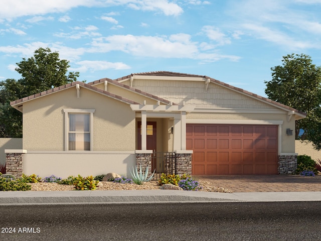 craftsman house featuring a garage