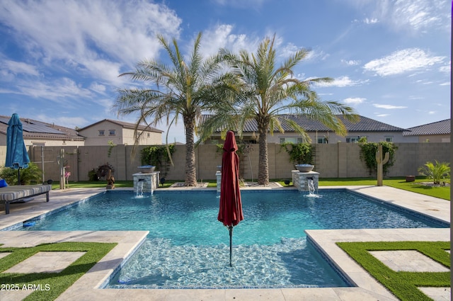 18175 W Highland Ave, Goodyear, AZ 85395 - view of pool with a fenced in pool and a fenced backyard