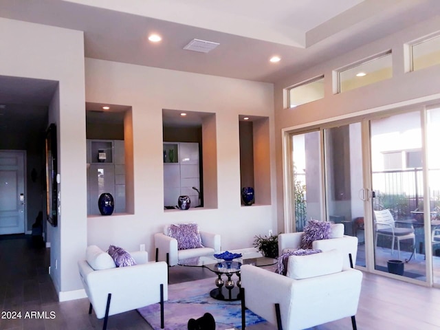 living room featuring hardwood / wood-style floors