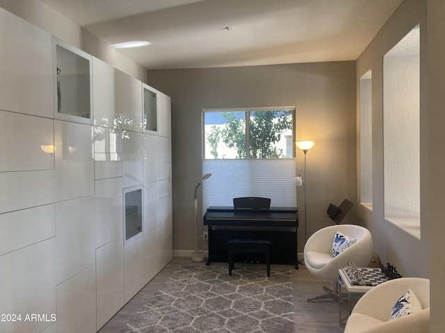 bathroom featuring hardwood / wood-style flooring