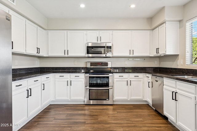 4563 E Libby St, Phoenix, AZ 85032 - kitchen featuring appliances with stainless steel finishes, recessed lighting, and white cabinetry