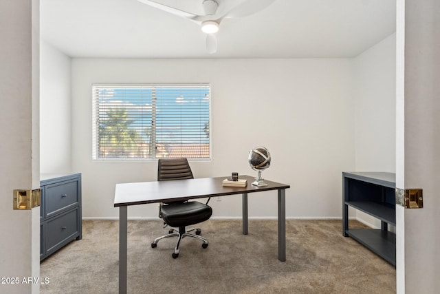 4563 E Libby St, Phoenix, AZ 85032 - office area featuring light carpet and ceiling fan