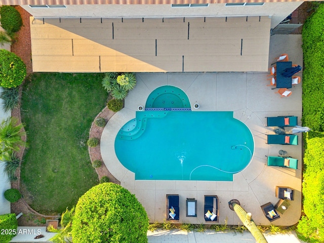 4563 E Libby St, Phoenix, AZ 85032 - view from above of property featuring a pool area
