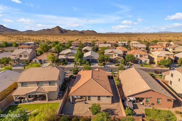 aerial view featuring a mountain view