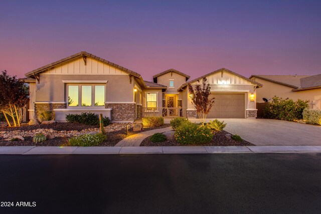 view of front of house featuring a garage