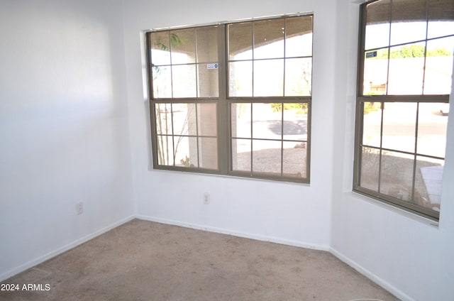 carpeted empty room with a healthy amount of sunlight