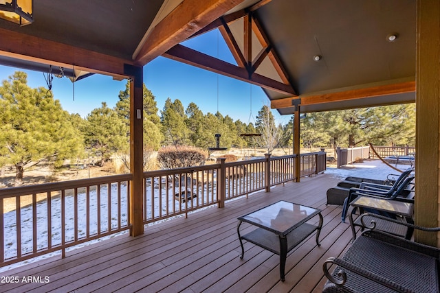 view of wooden deck