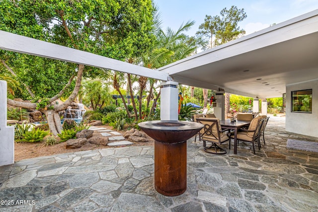 view of patio / terrace featuring outdoor dining area