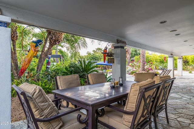 view of patio / terrace featuring outdoor dining area