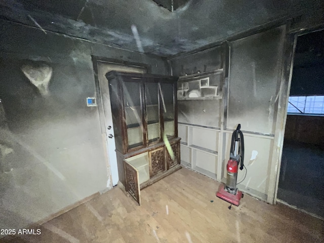 interior space with wood finished floors