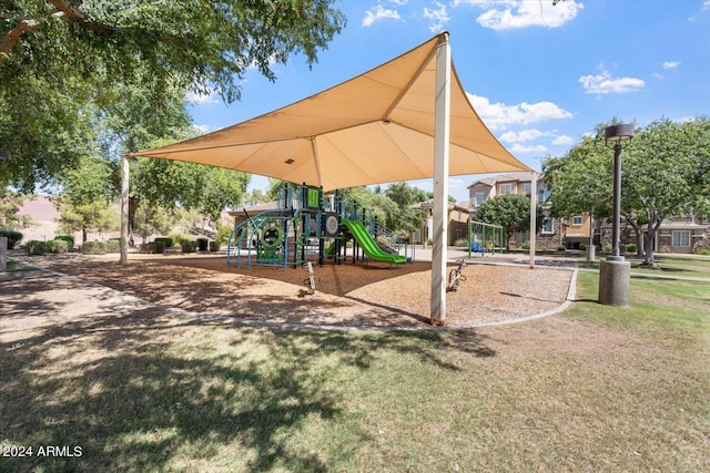 view of jungle gym