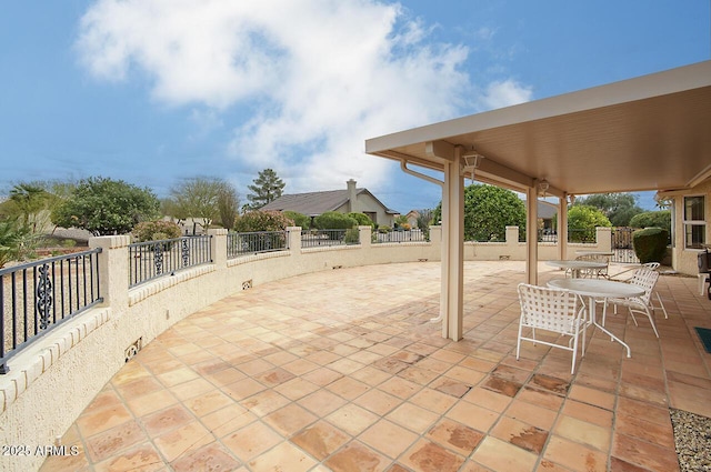 view of patio / terrace with fence