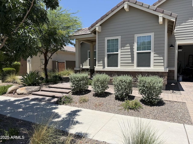 1948 W Paso Trl, Phoenix, AZ 85085 - view of front of property featuring a tile roof and stone siding